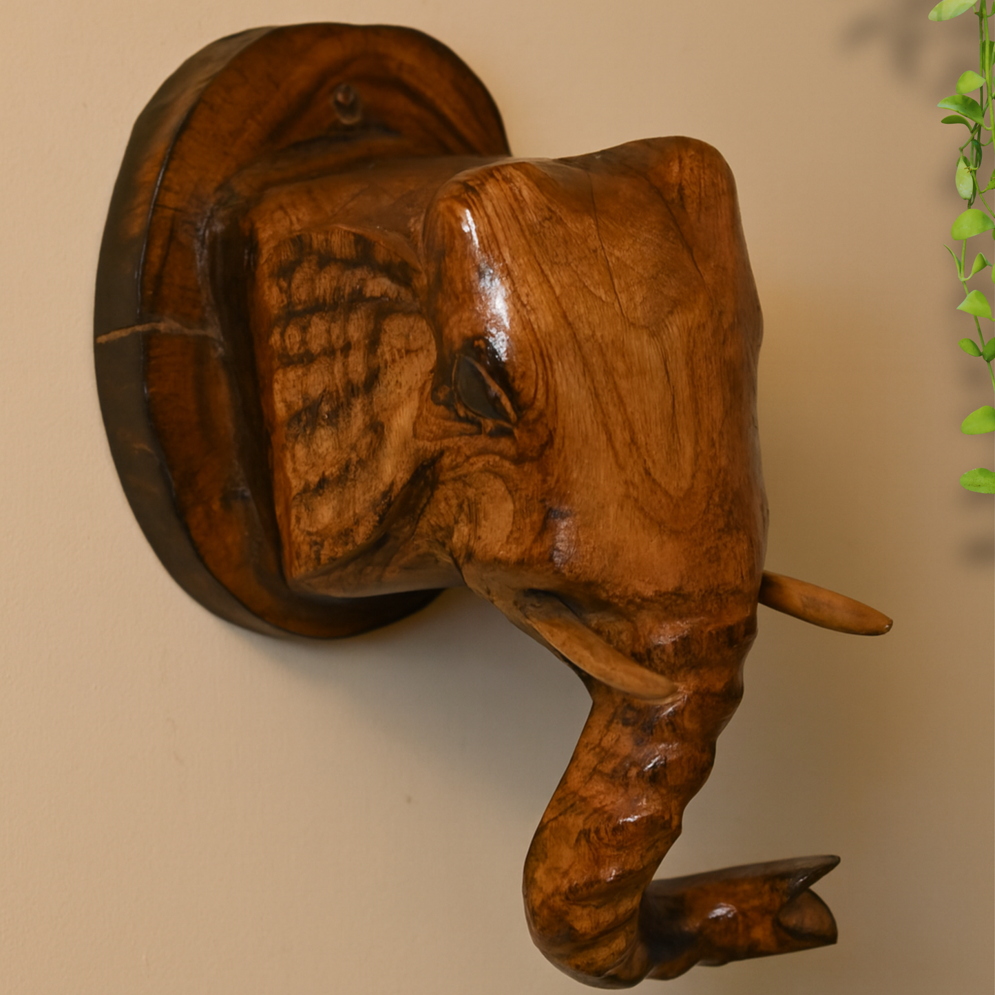 Handcrafted Elephant Wall Sculpture