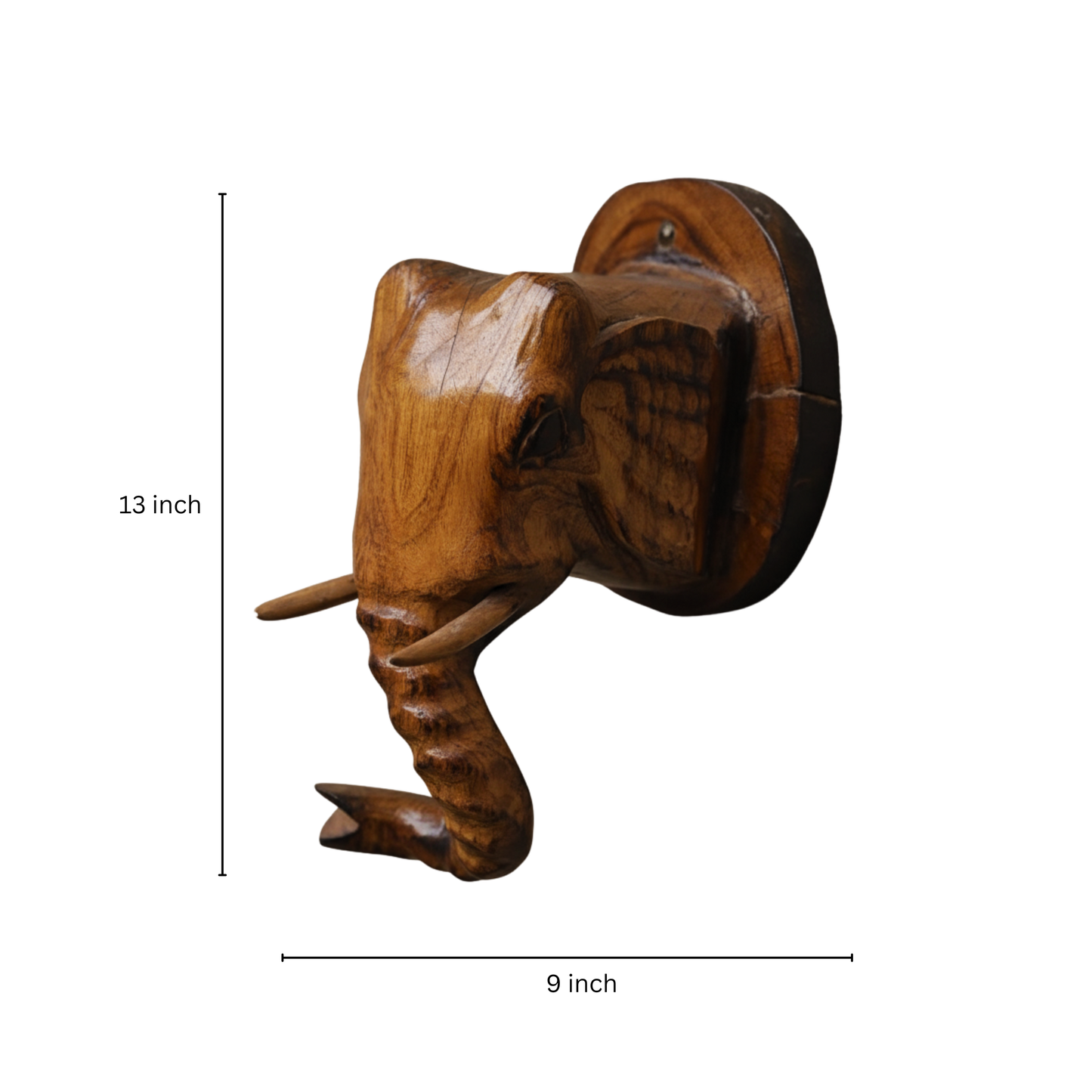 Handcrafted Elephant Wall Sculpture