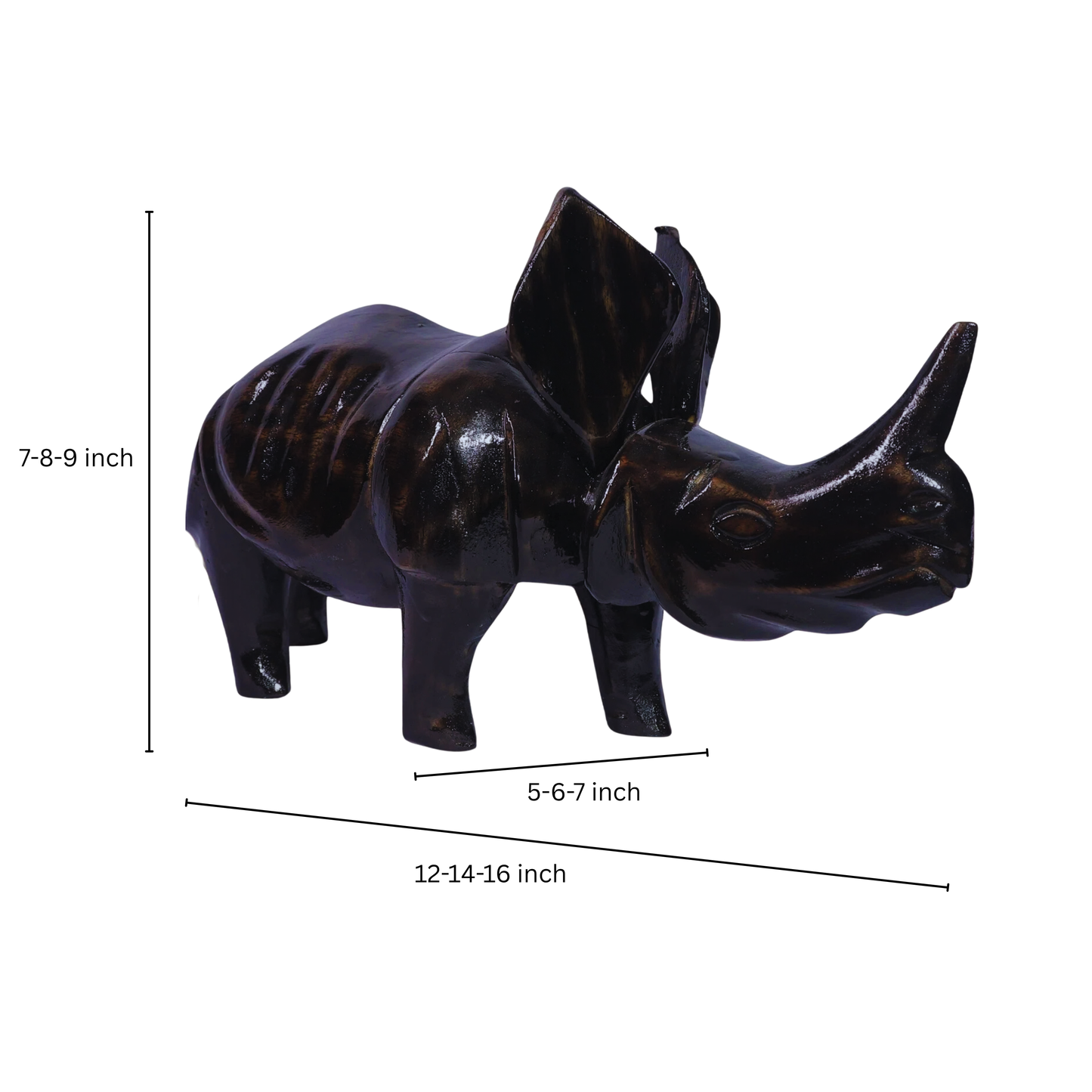 Handmade Rustic Rhino Decor