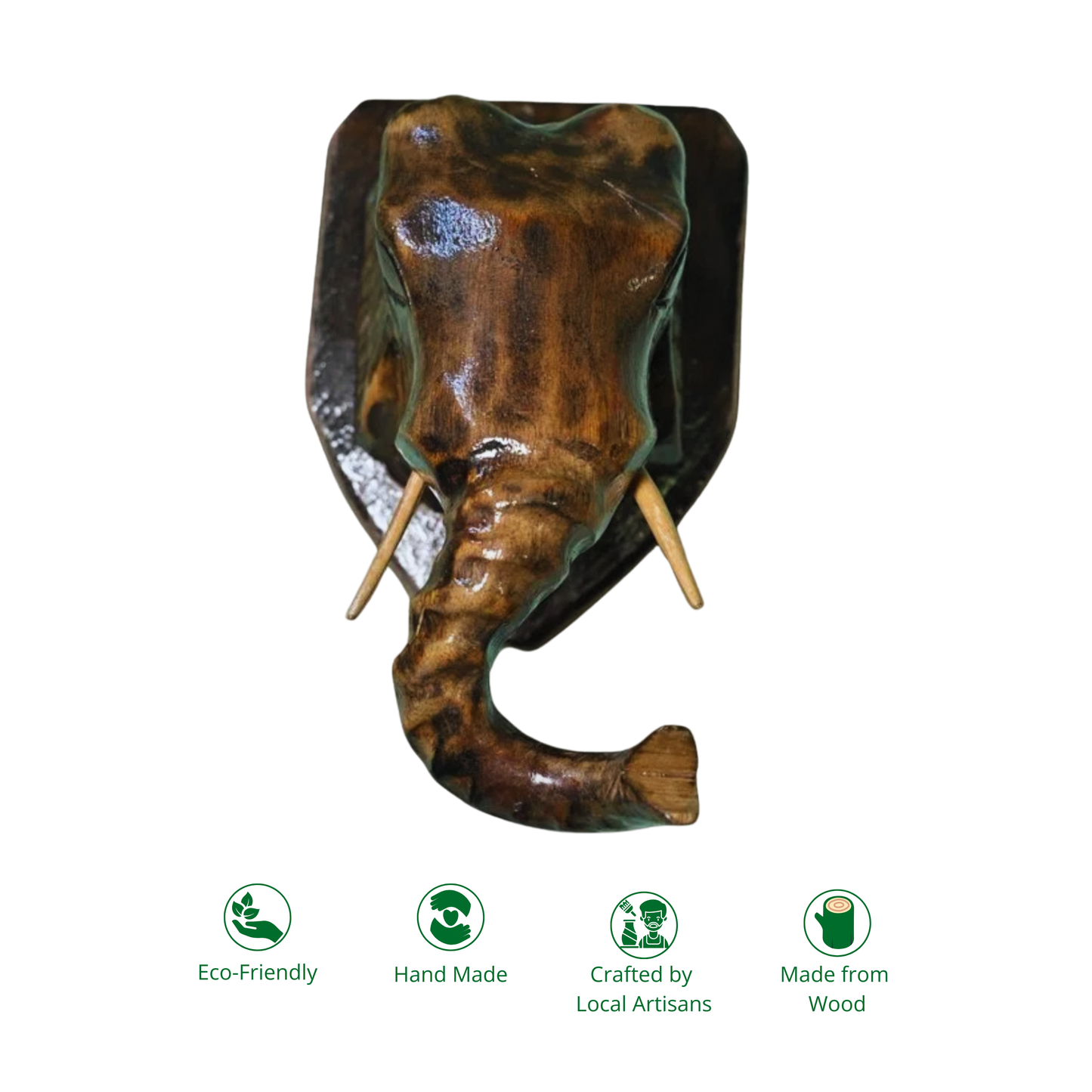 Wooden Handmade Elephant Wall Decor