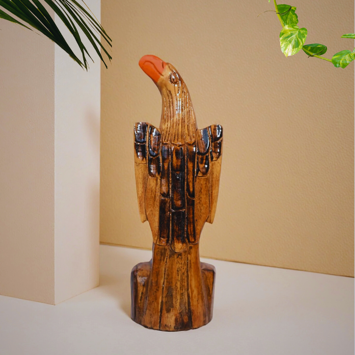 Handcrafted Wooden Eagle Figurine