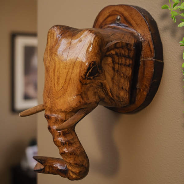 Handcrafted Elephant Wall Sculpture