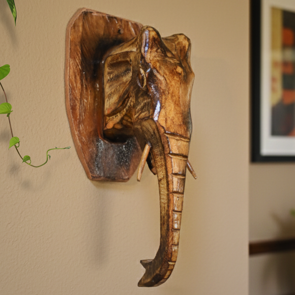 Handmade Elephant Wall Sculpture