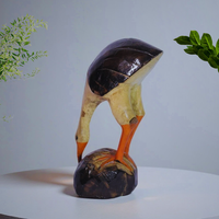 Handcrafted Heron Bird Carving