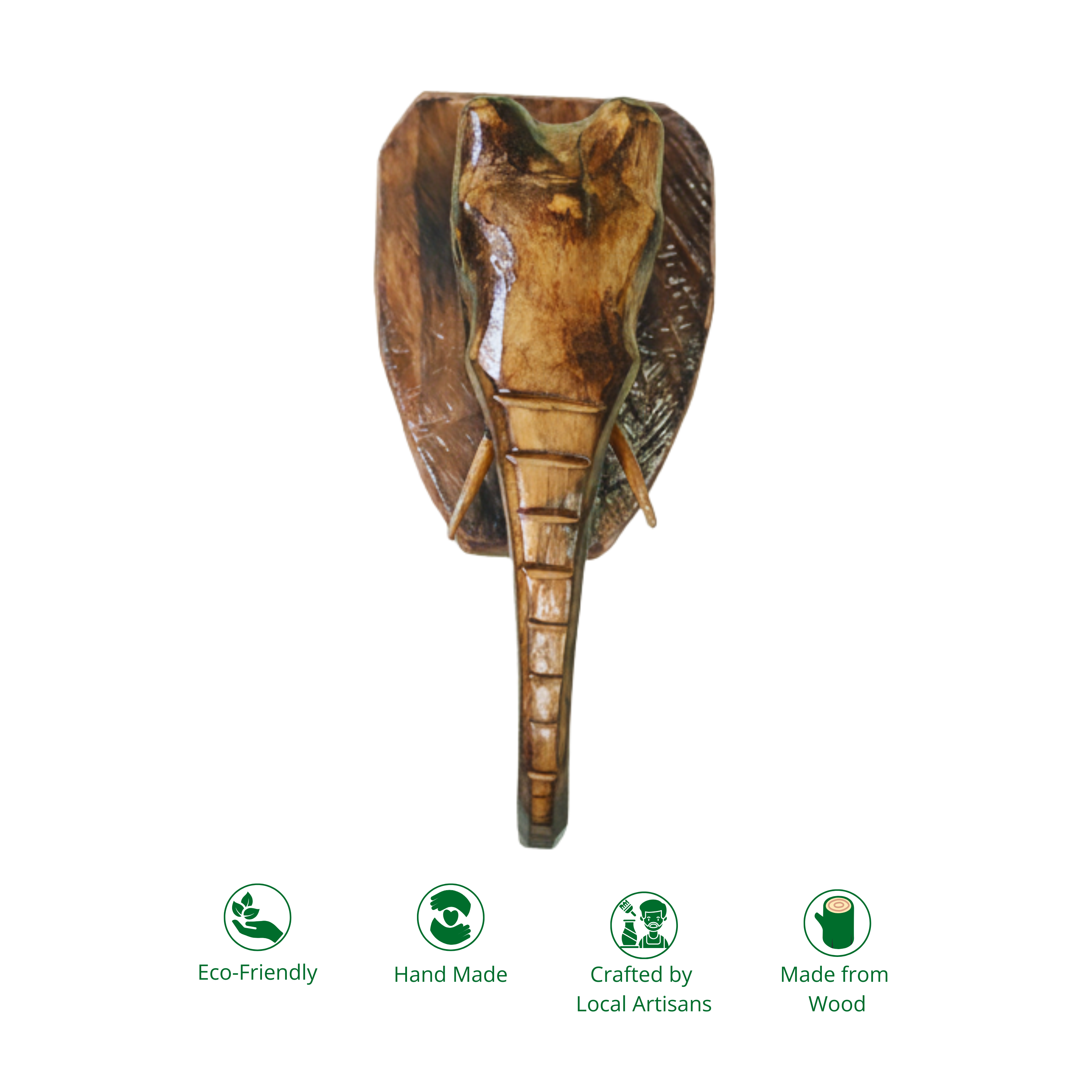 Handmade Elephant Wall Sculpture