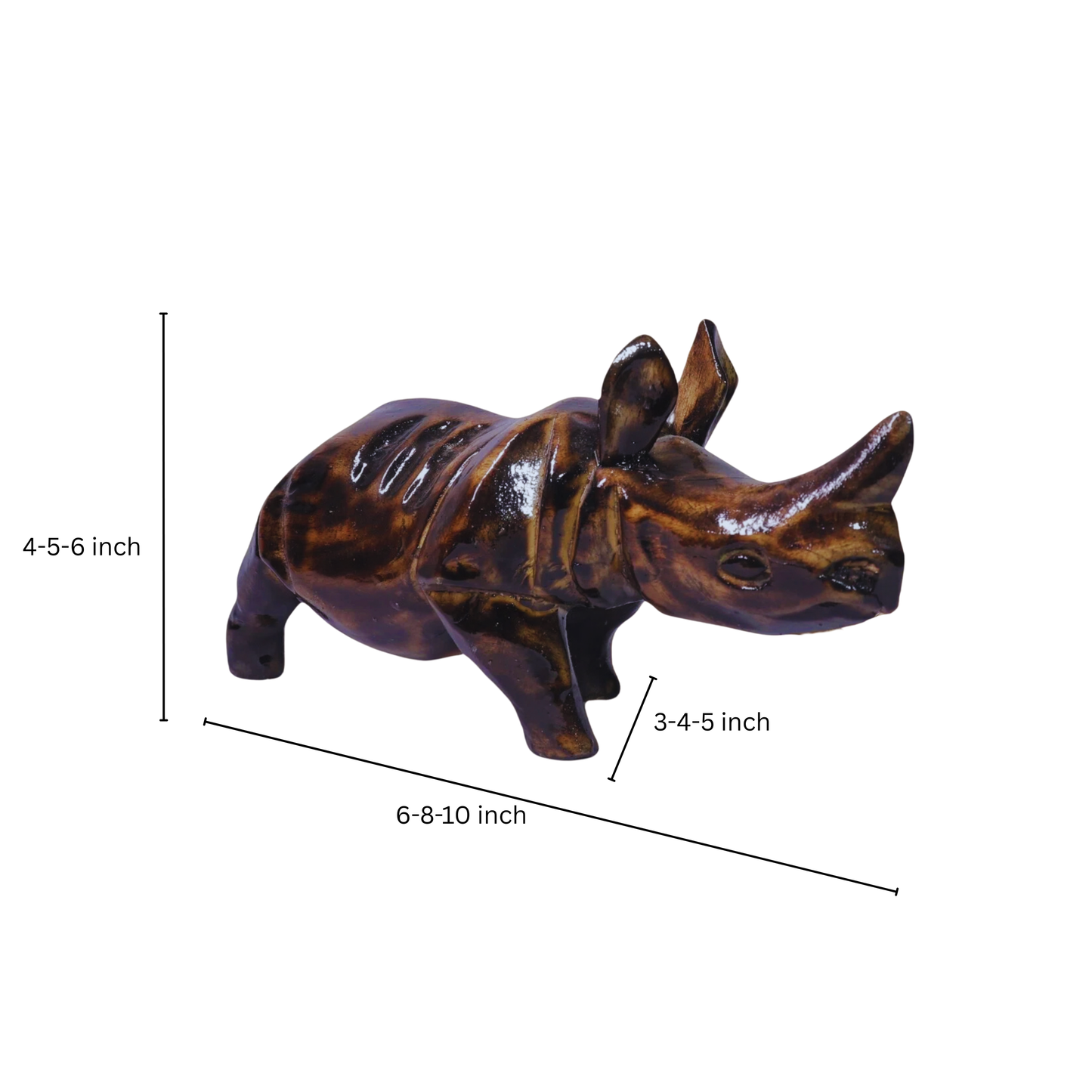 Handmade Rhino Sculpture