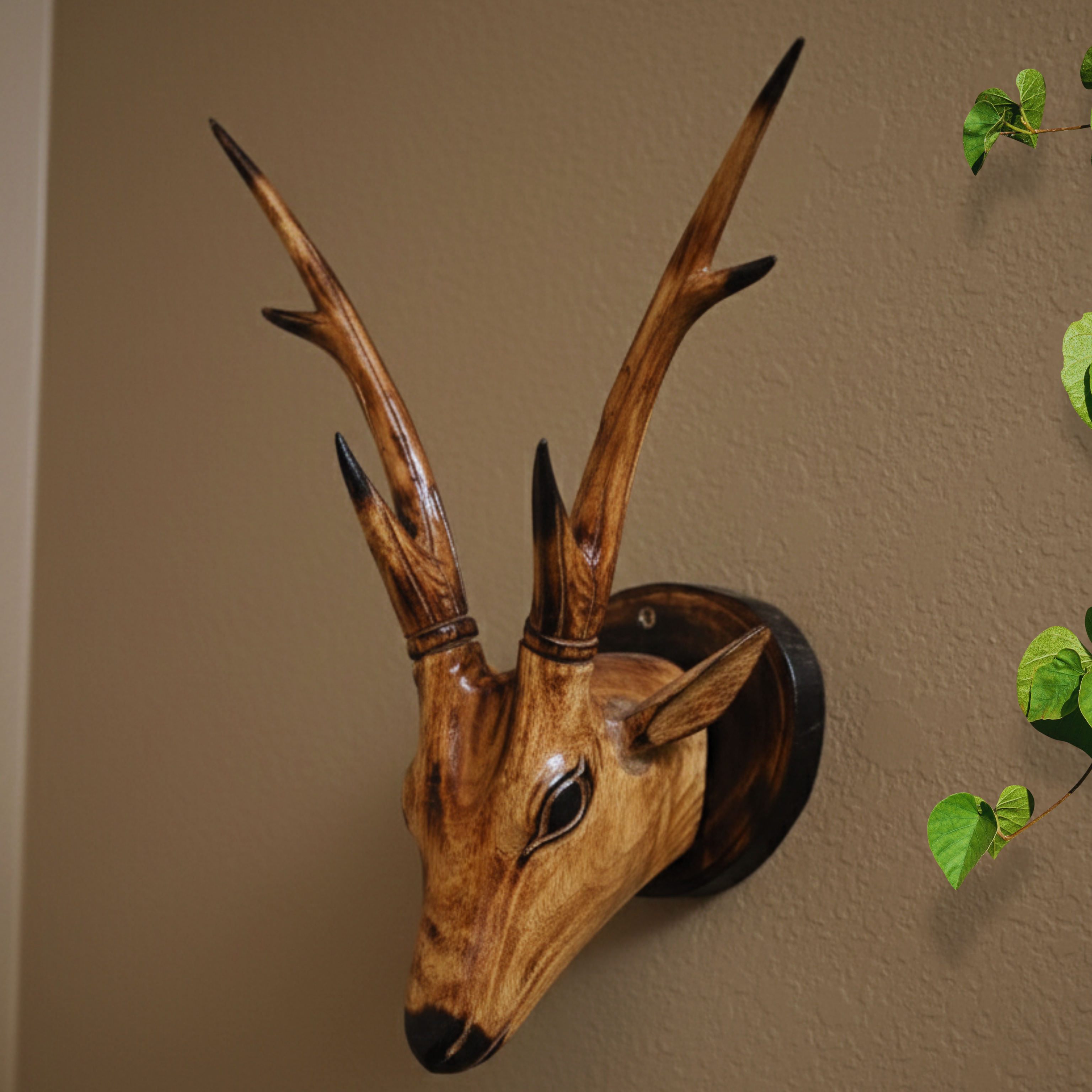 Wooden Handmade Rustic Deer Wall Decor