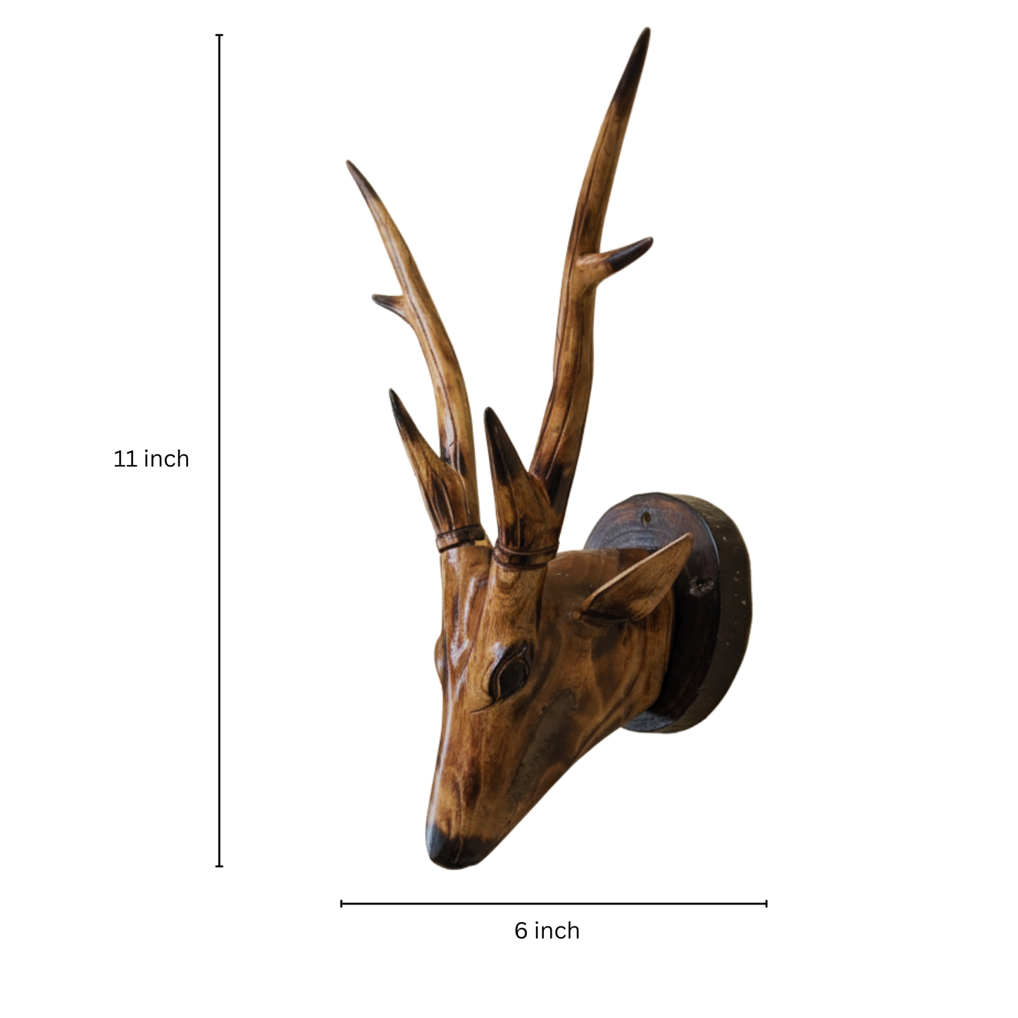 Wooden Handmade Rustic Deer Wall Decor