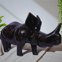 Handmade Rustic Rhino Decor