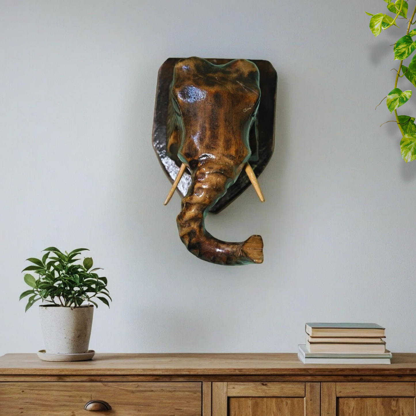 Wooden Handmade Elephant Wall Decor