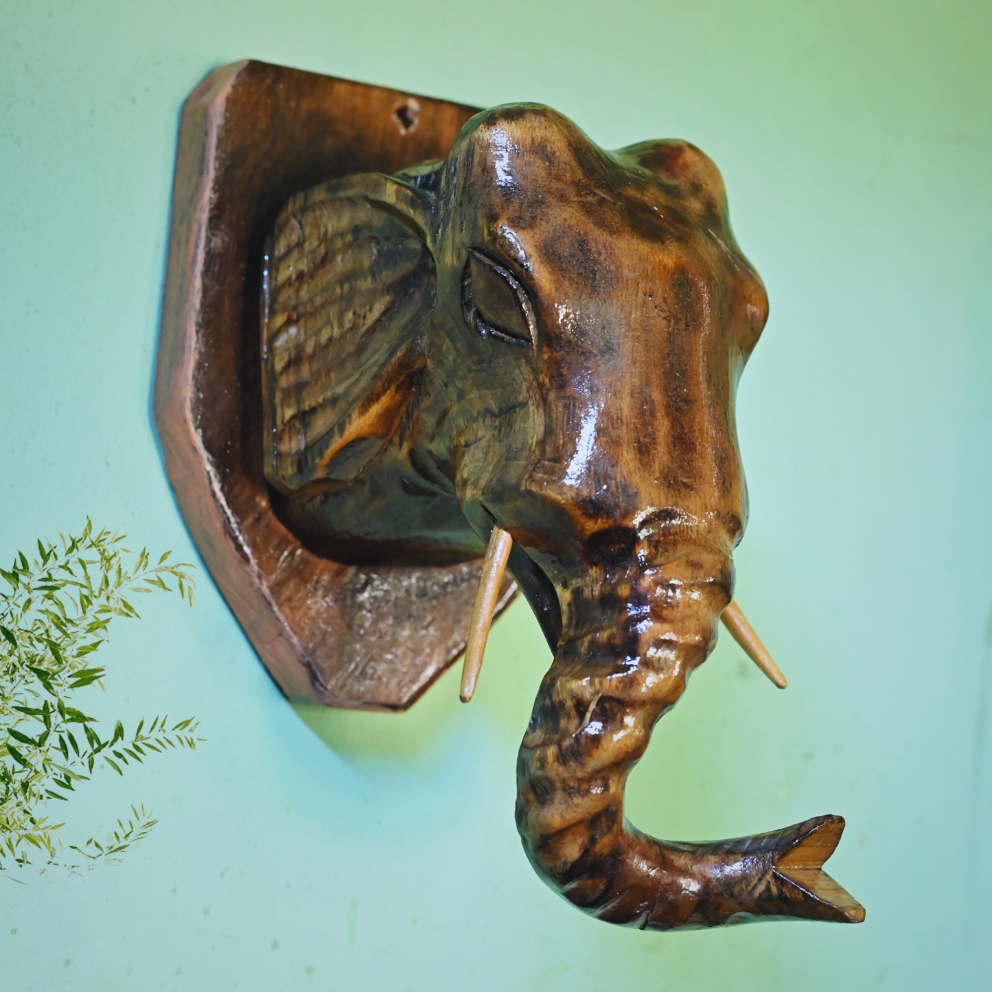 Wooden Handmade Elephant Wall Decor