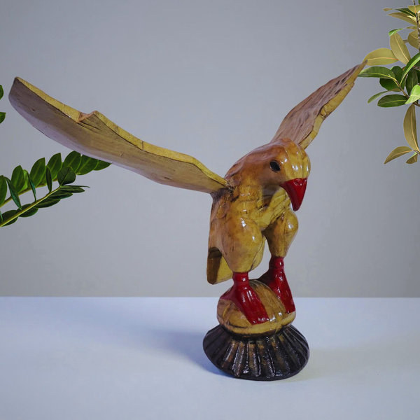 Wooden Handmade Flying Eagle Sculpture