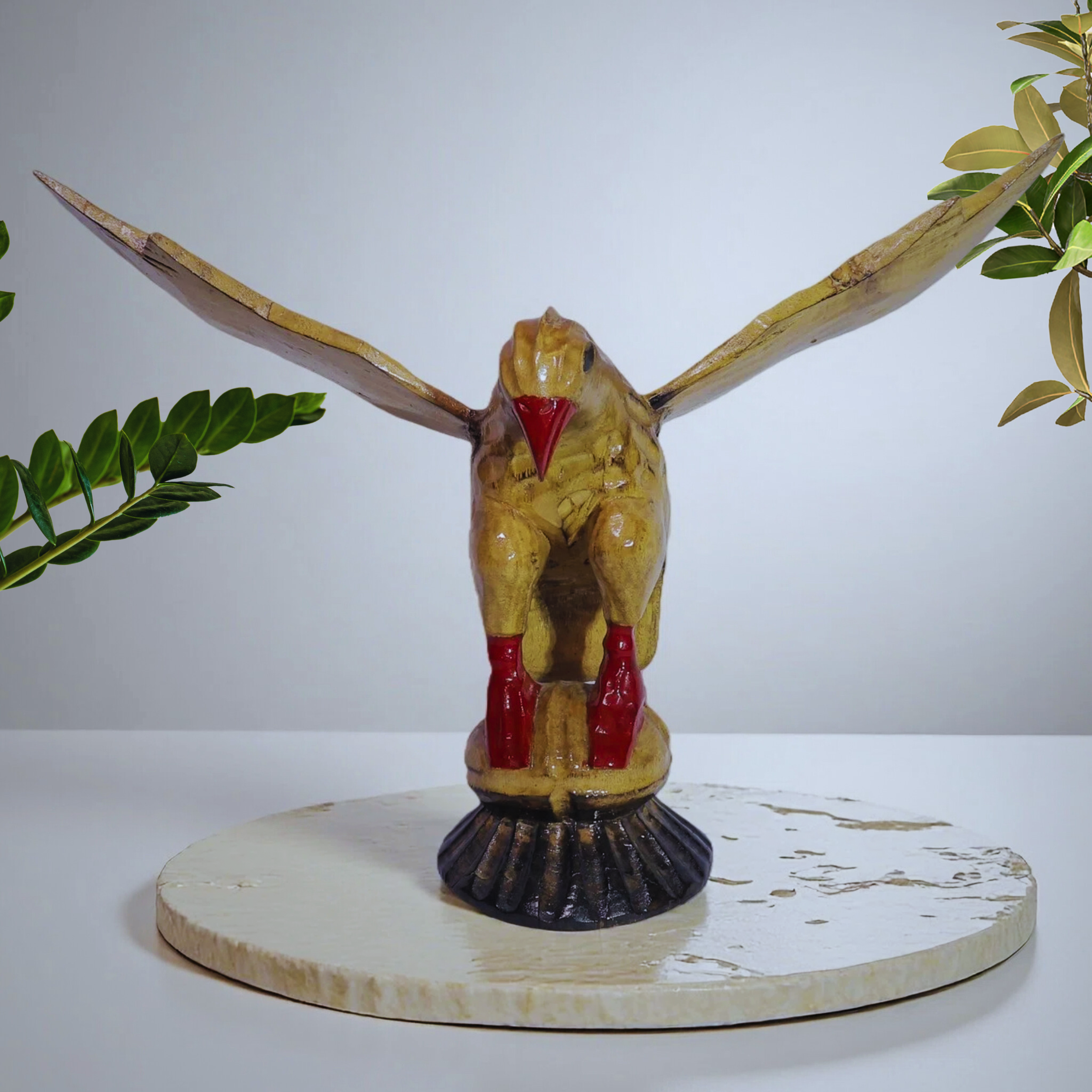 Wooden Handmade Flying Eagle Sculpture