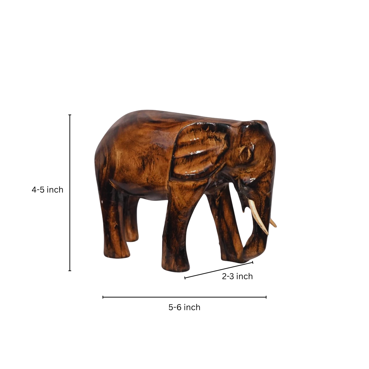 Wooden Elephant Sculpture