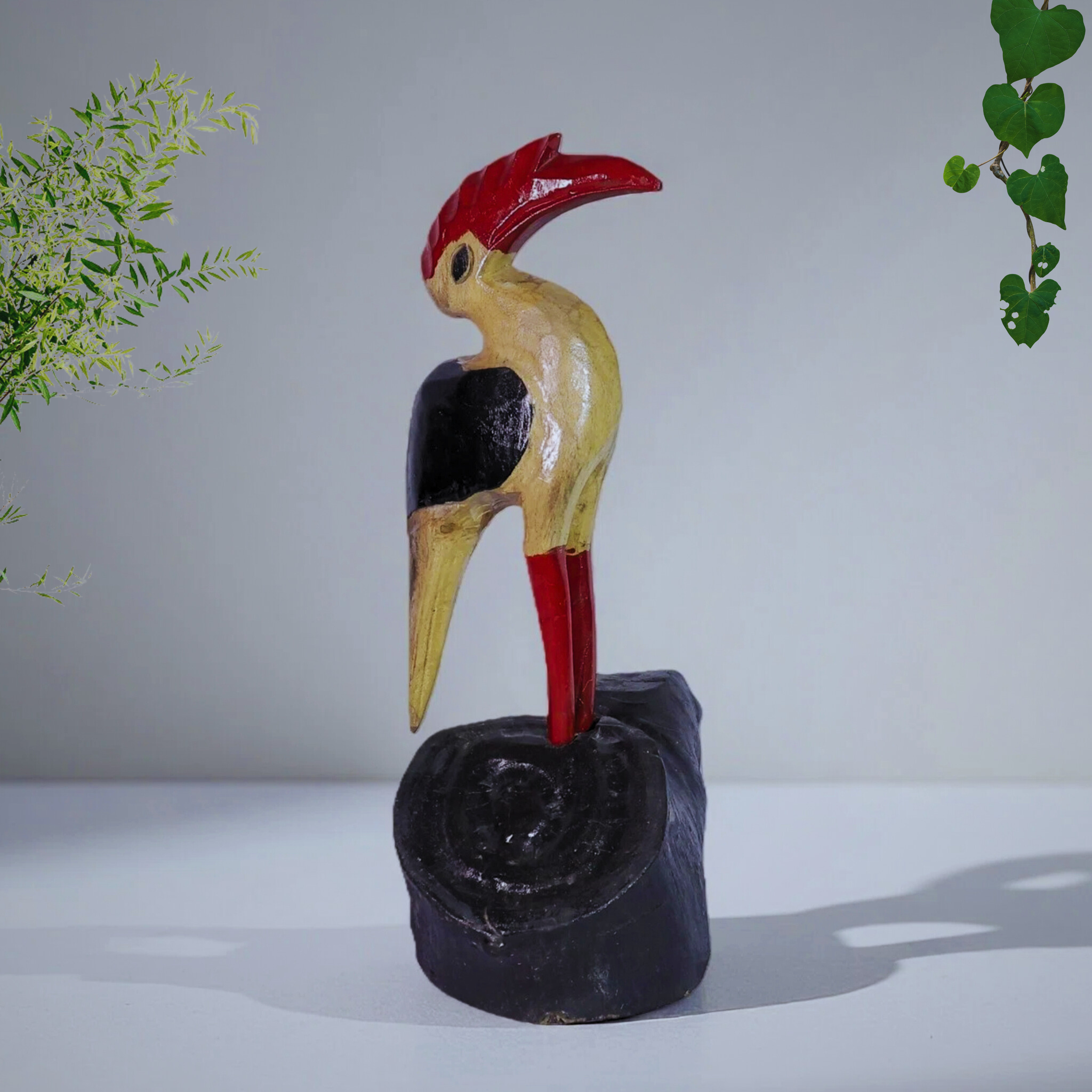 Handcrafted Wooden Hornbill Decor