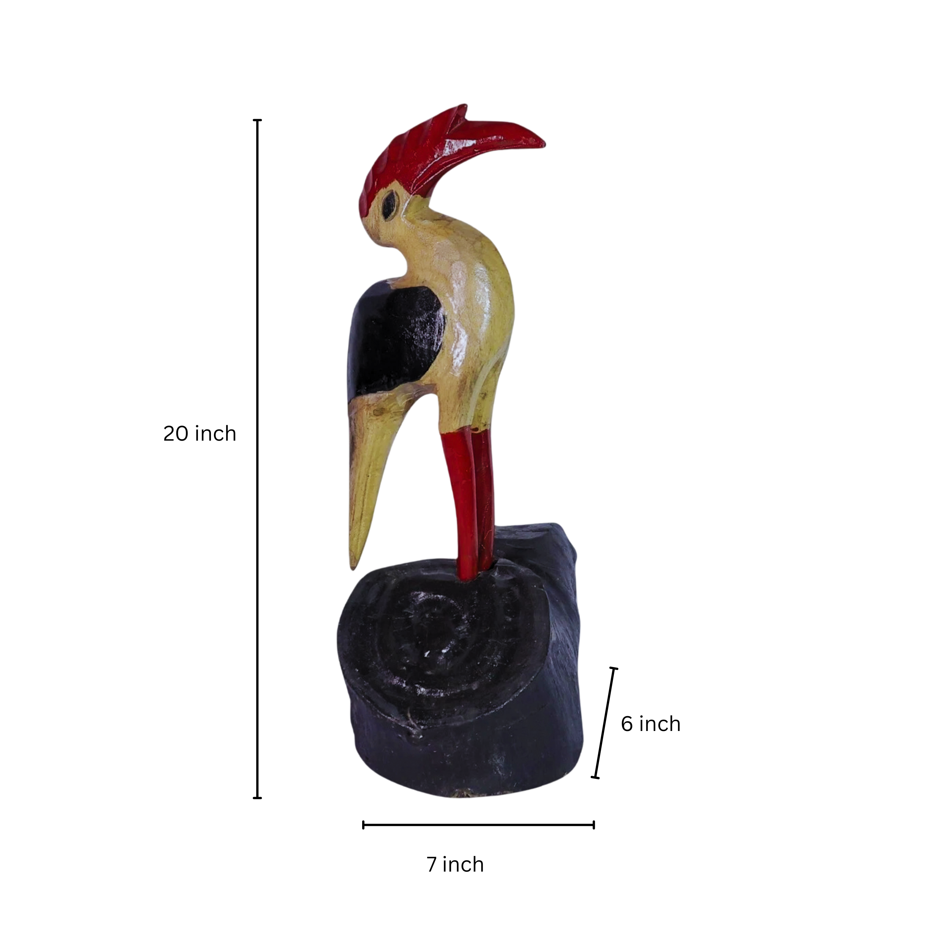 Handcrafted Wooden Hornbill Decor