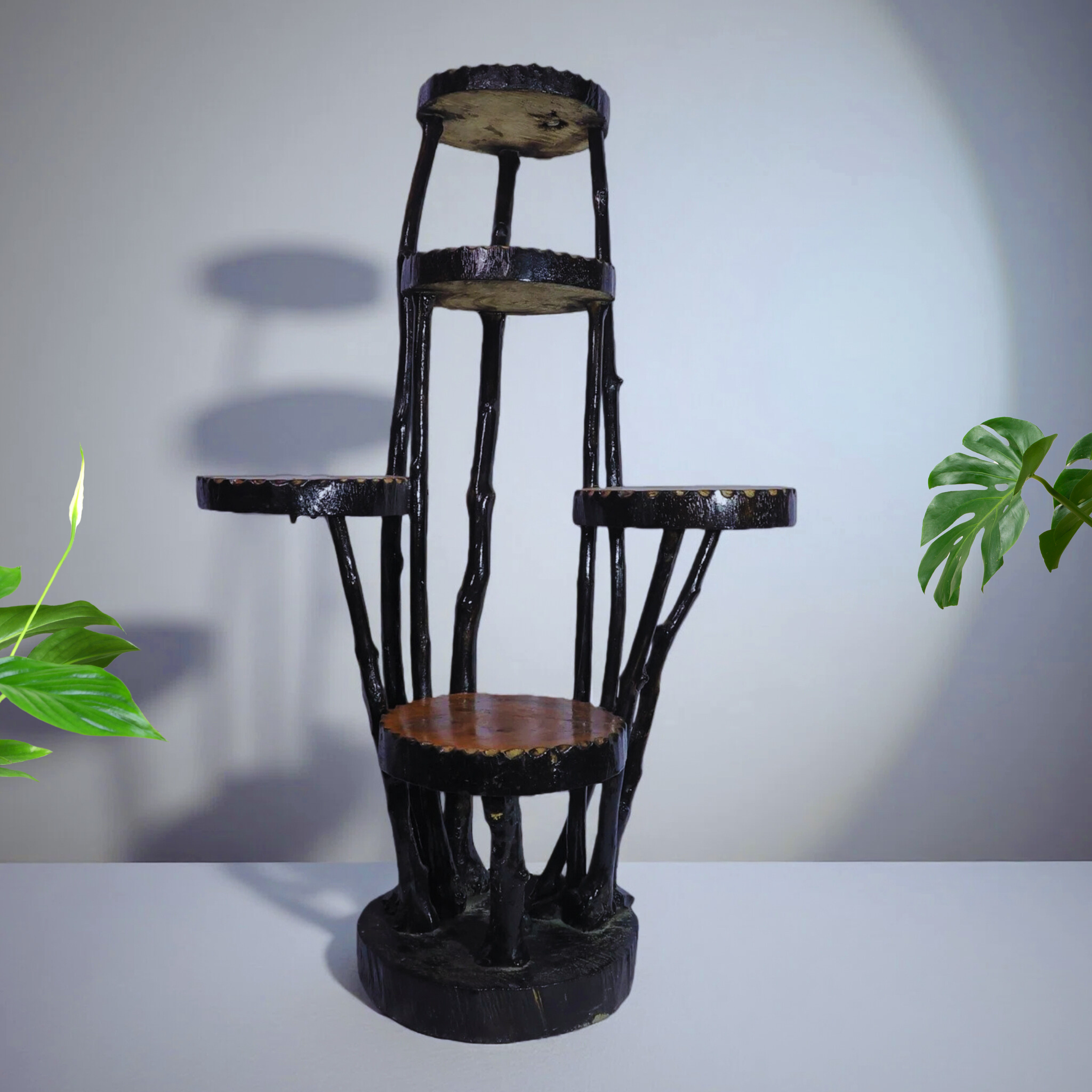 Handmade Wooden 5 Tier Display Stand