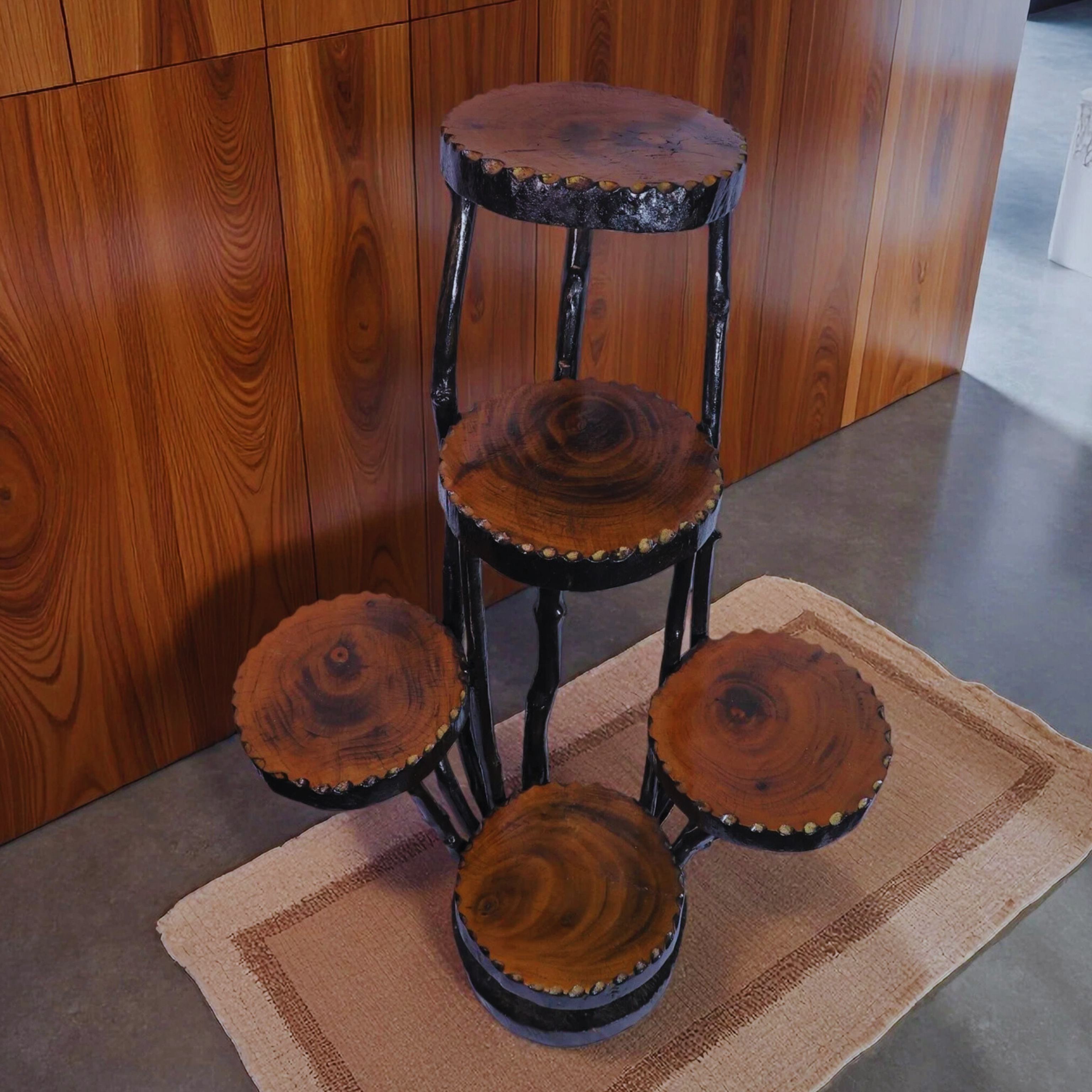 Handmade Wooden 5 Tier Display Stand