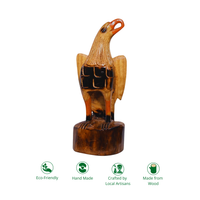 Handcrafted Wooden Eagle Sculpture