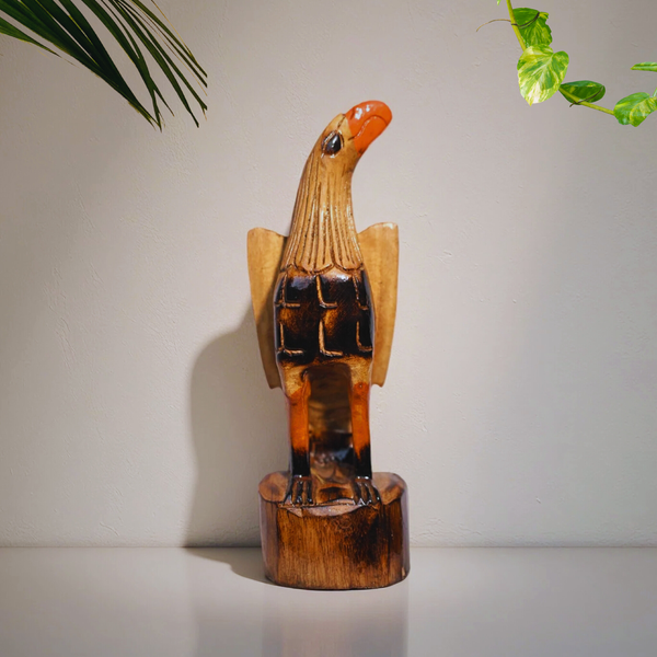 Handcrafted Wooden Eagle Figurine