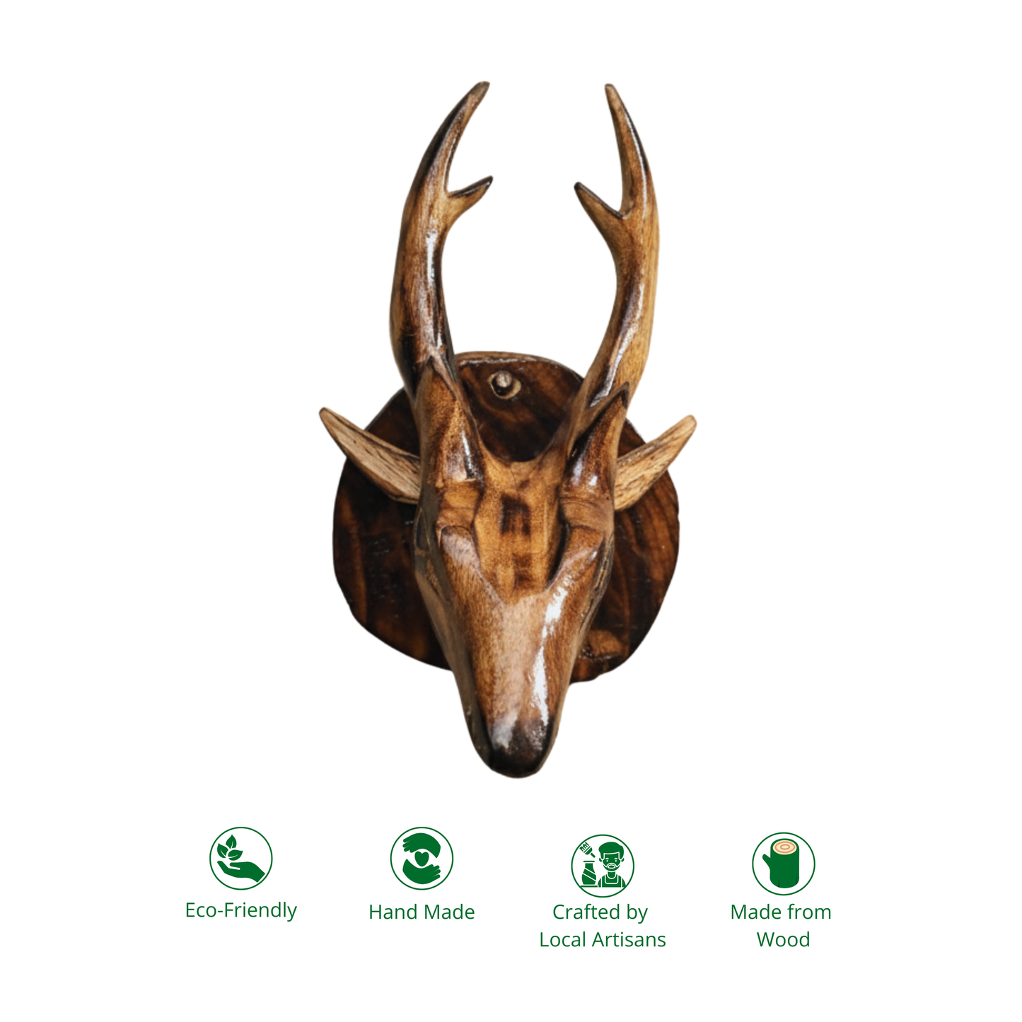 Wooden Handmade Deer Wall Decor